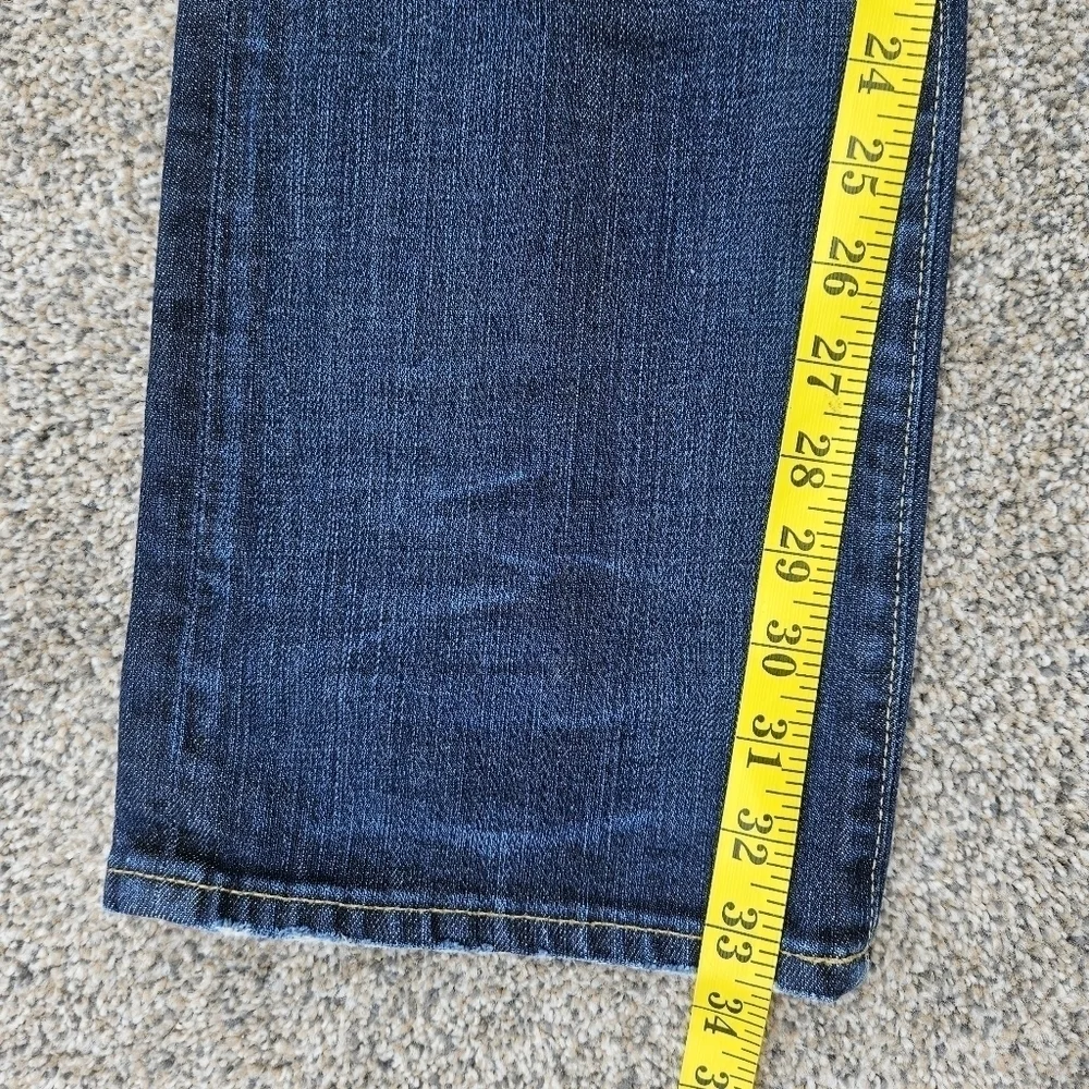 AG Adriano Goldschmied The Kiss Slim Straight Jeans Medium Wash Low Rise Sz 30R